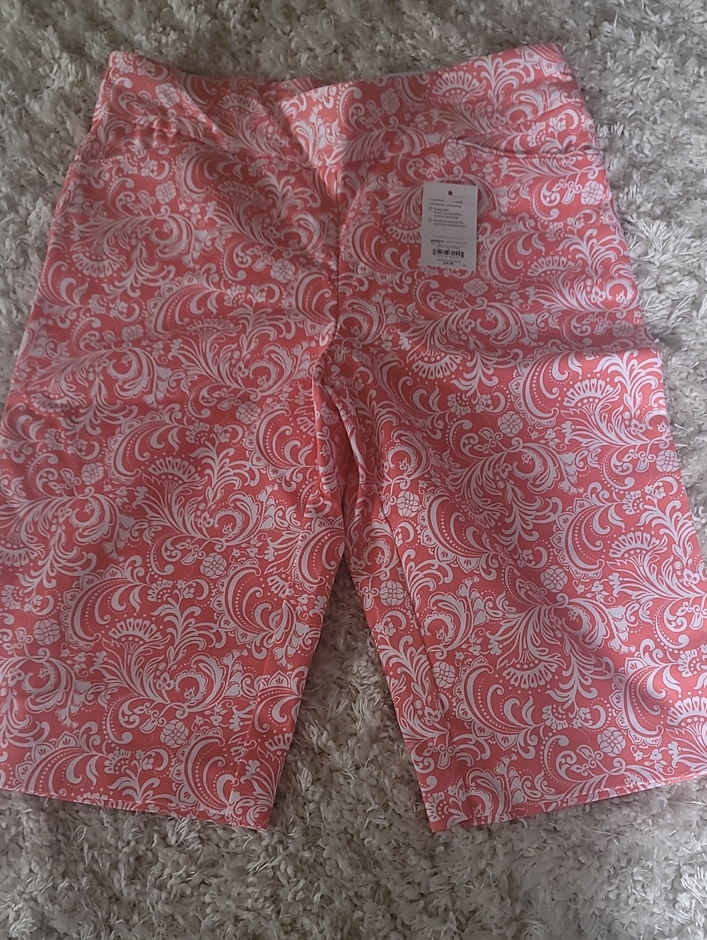 croft & barrow Coral-Pink Paisley Bermuda Shorts